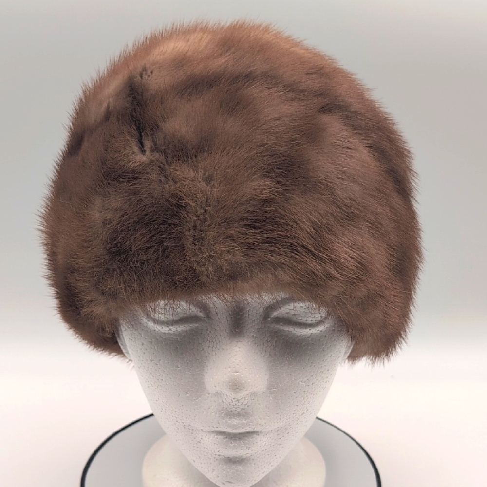 Kates Boutique| Vintage Brown Mink Fur Hat